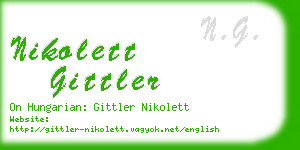 nikolett gittler business card